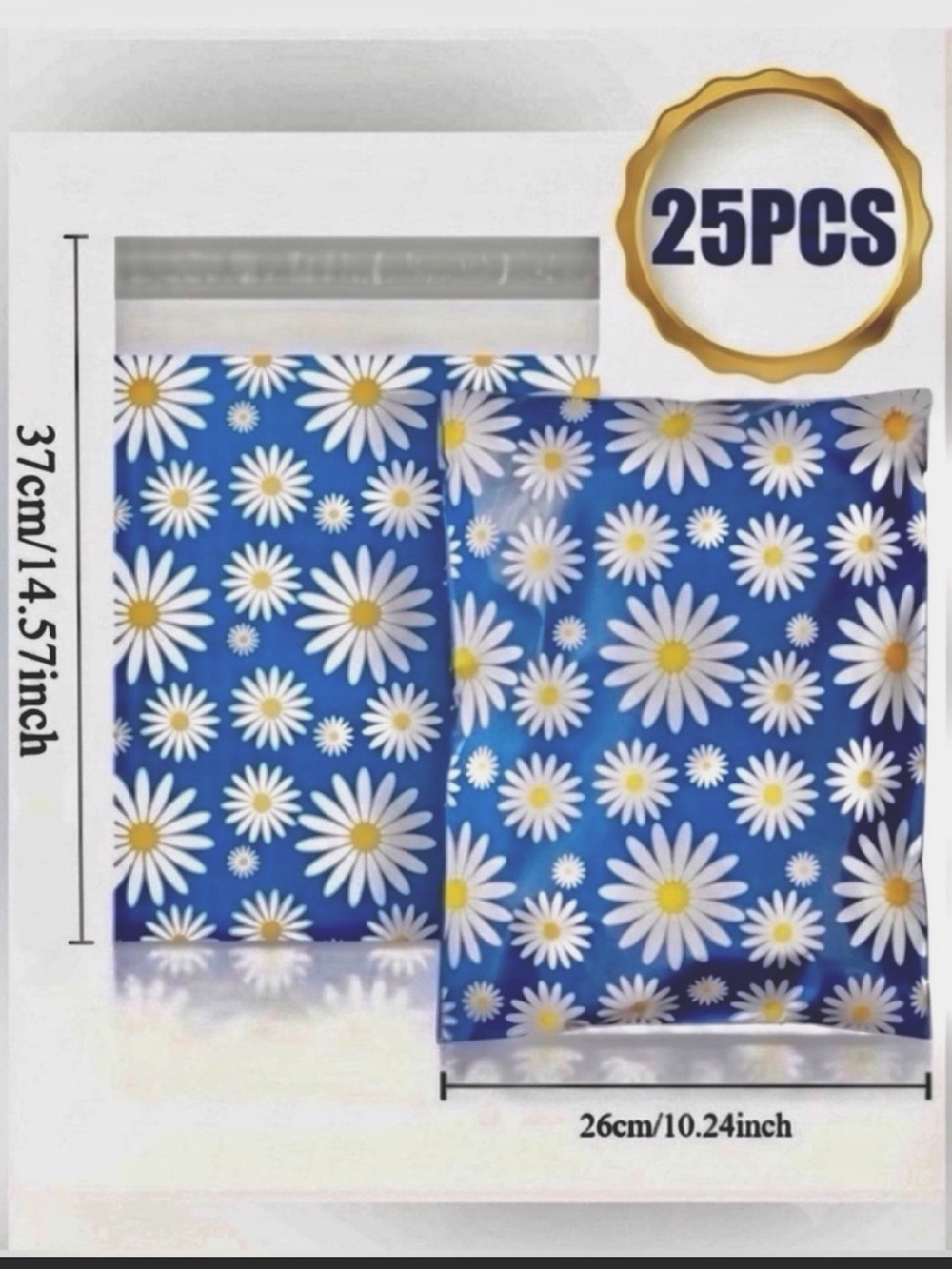 225pc Bundle 25 Poly Mailers & 200 Thank You Stickers - Picture 2 of 7